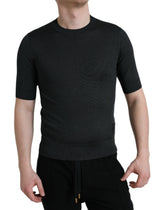 Dolce & Gabbana Dark Gray Crew Neck Short Sleeves T-shirt -   -  Dolce & Gabbana.